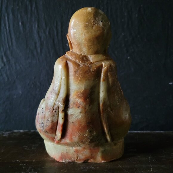 Vintage Stone Carved Statue Buddha, Sitting Buddha Figurine *Read - Picture 3 of 10